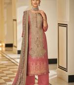 Pink digital print jacquard salwar