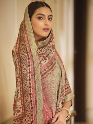 Pink digital print jacquard salwar 2