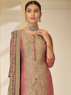 Pink digital print jacquard salwar 3