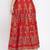 Red printed rayon skirts
