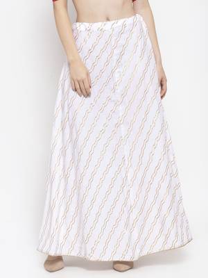 Off-white printed rayon skirts 1