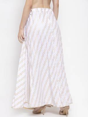 Off-white printed rayon skirts 4