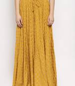 Yellow printed rayon skirts