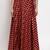 Maroon printed rayon skirts