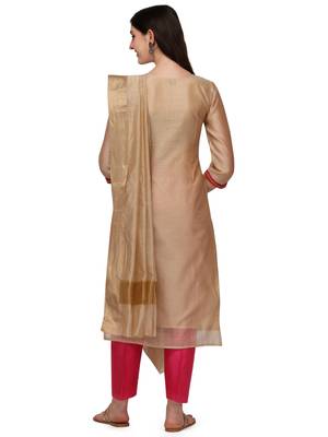Beige embroidered viscose long-kurtis 4