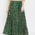 Green embroidered silk skirts