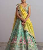 Pista cream Colour Dulhan Lehenga Choli, Wedding Lehenga Choli
