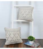 JUTE Cushion Cover | Design 2 | 16 Inches | Pack of 1