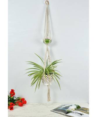 JUTE Plant Hanger  2-Tier  Ring  Pack of 1 1
