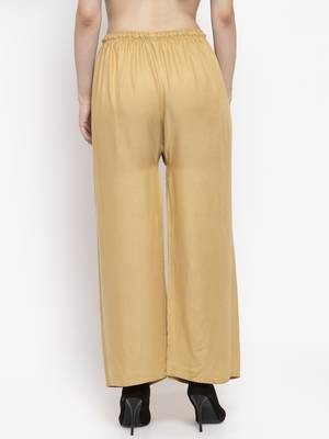 Multicolor plain rayon palazzo-pants 3