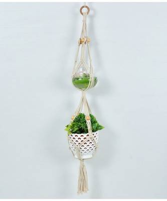 JUTE Multi Plant Pot Hanger  2 Tier 2