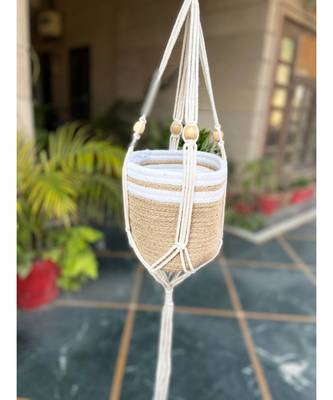 JUTE Multi Plant Pot Hanger  2 Tier 5