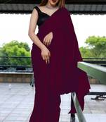Fancy Designer Exclusive Party Wear Ethnic Tunic Saree & Unstitched Blouse