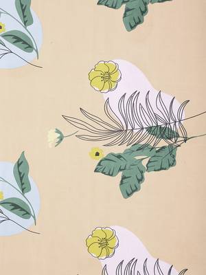 PEACH ORANGE FLORAL 210 TC Cotton 1 King Bedsheet with 2 Pillow Covers 3