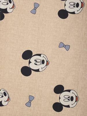 peach mickey mouse 210 TC Cotton 1 King Bedsheet with 2 Pillow Covers 3