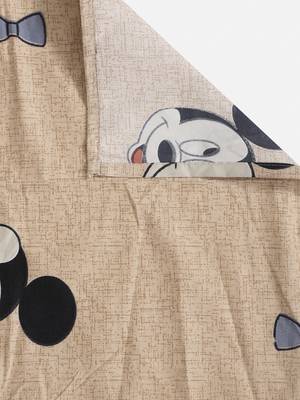 peach mickey mouse 210 TC Cotton 1 King Bedsheet with 2 Pillow Covers 5