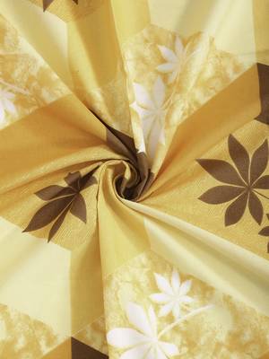 yellow PRINTED 330 TC Cotton 1 King Bedsheet with 2 Pillow Covers 4