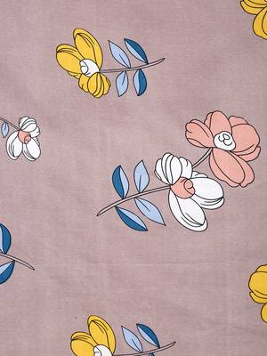 PINK FLORAL 210 TC Cotton 1 King Bedsheet with 2 Pillow Covers 3