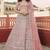 Light-pink sequins, resham, zari, dori, zarkan, gota, embroidered organza Semi Stitched Lehenga