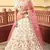 White thread embroidery organza semi stitched lehenga