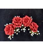 Maroon metallic Hair Comb