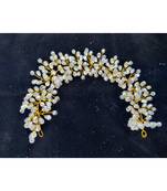 White metallic Hair Comb