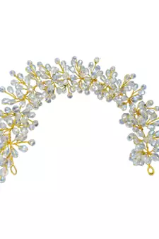 White metallic Hair Comb