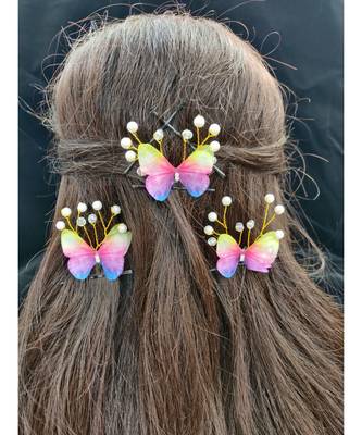 Multicolor metallic Hair Pins Butterfly 2