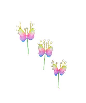 Multicolor metallic Hair Pins Butterfly 3