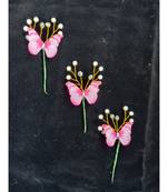 Pink metallic Hair Pins Butterfly