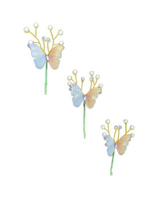Multicolor metallic Hair Pins Butterfly 3