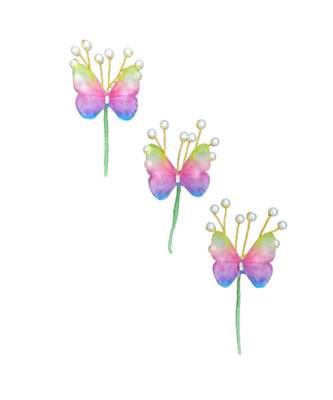 Multicolor metallic Hair Pins Butterfly 3