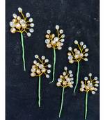 White metallic Hair Pins Butterfly