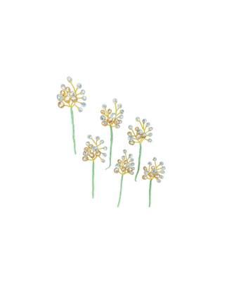 White metallic Hair Pins Butterfly 3