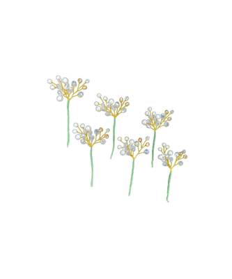 White metallic Hair Pins Butterfly 3