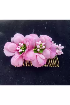 Pink metallic Hair Comb
