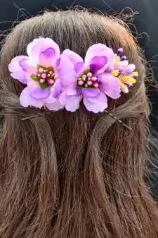 Blue metallic Hair Comb