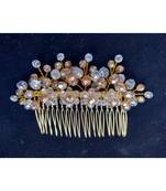White metallic Hair Comb