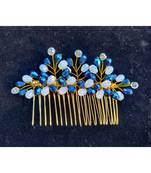 Blue metallic Hair Comb