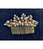 Mustard metallic Hair Comb