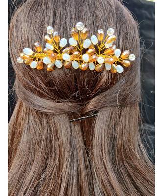 Mustard metallic Hair Comb 2