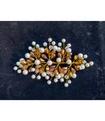 Mustard metallic Hair Brooch