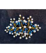 Blue metallic Hair Brooch