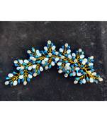 Blue metallic Hair Brooch