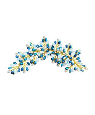 Blue metallic Hair Brooch 3