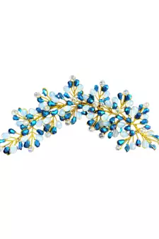 Blue metallic Hair Brooch