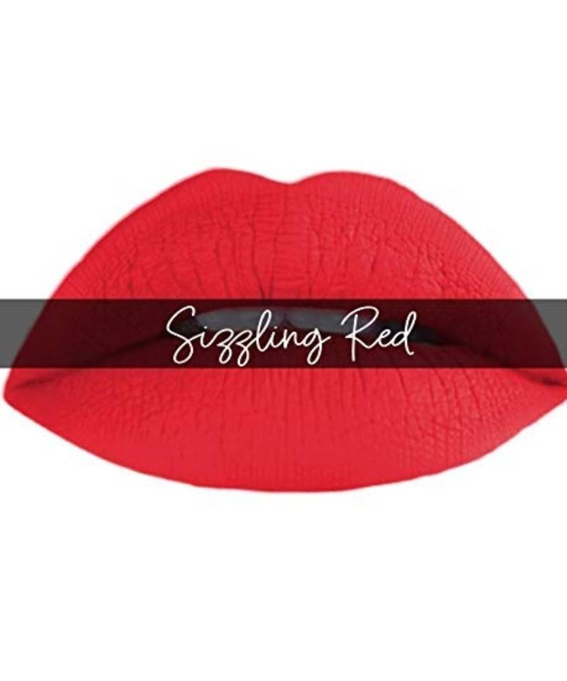 C.A.L. Los Angeles Sizzling Red Muah Matte Liquid Lipstick 36 Hrs Long Lasting With Waterproof/Smudge Proof