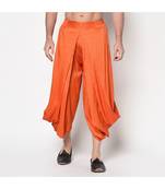 orange Silk Patialas-Pants