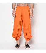 orange Silk Patialas-Pants