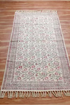 4x20 Ft Handmade Cotton Dhurrie Area Rugs Bohomian Kilims Indoor Kitchen Carpet Flatwoven Throw Rug